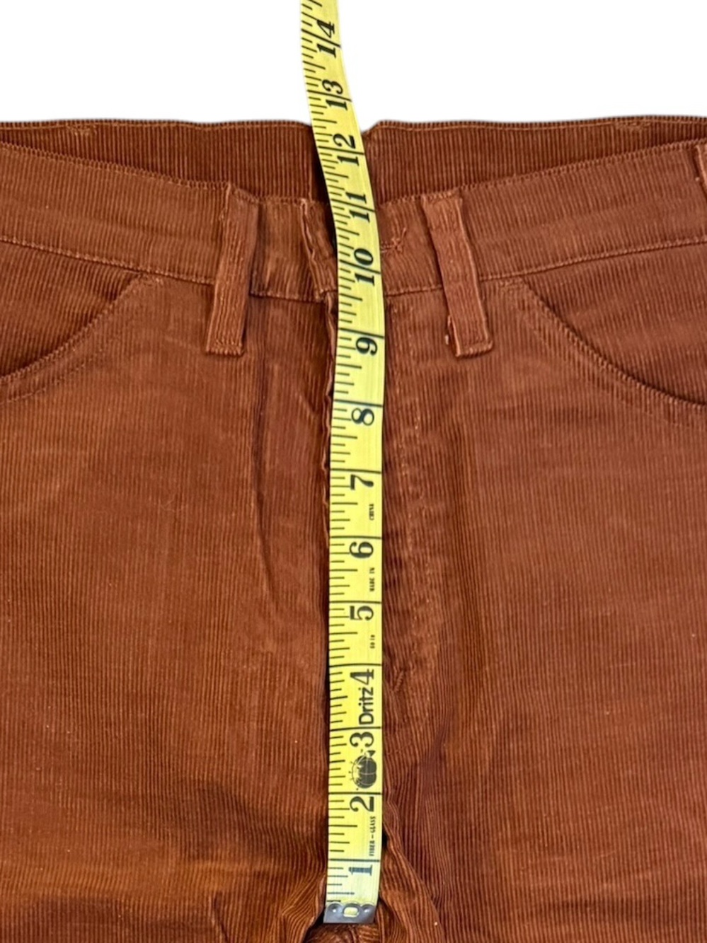VTG 1980 Levis 519 Corduroy Pants Brown White Tab Straight 32x36 Fits 30x34 USA - Picture 11 of 15